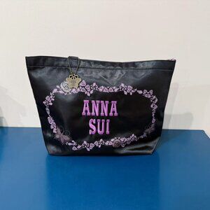 Anna Sui Embroided Tote Bag With Butterfly Pendant